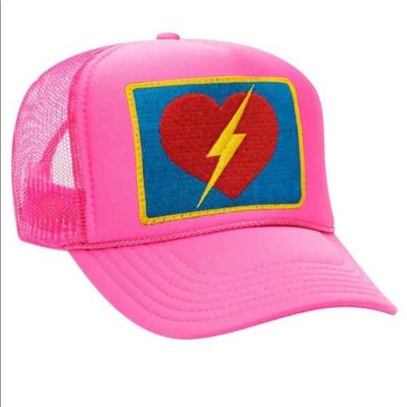 Aviator Nation Accessories - - NWT AVIATOR NATION BOLT HEART TRUCKER HAT and Swag